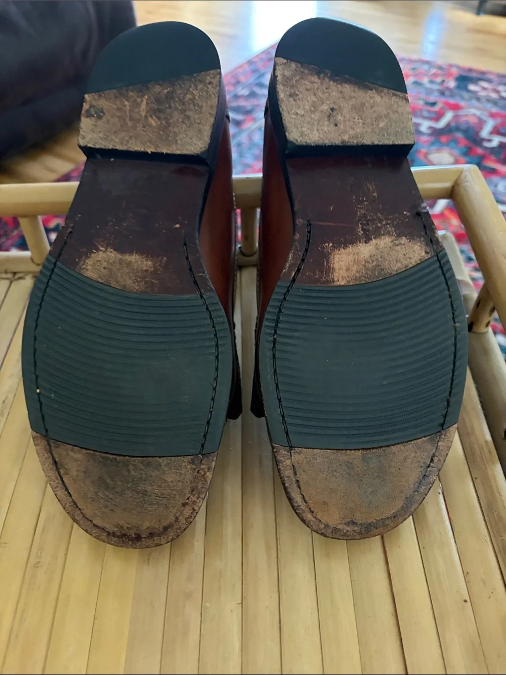 Cole Haan Tan Leather Tassel Kiltie Loafers